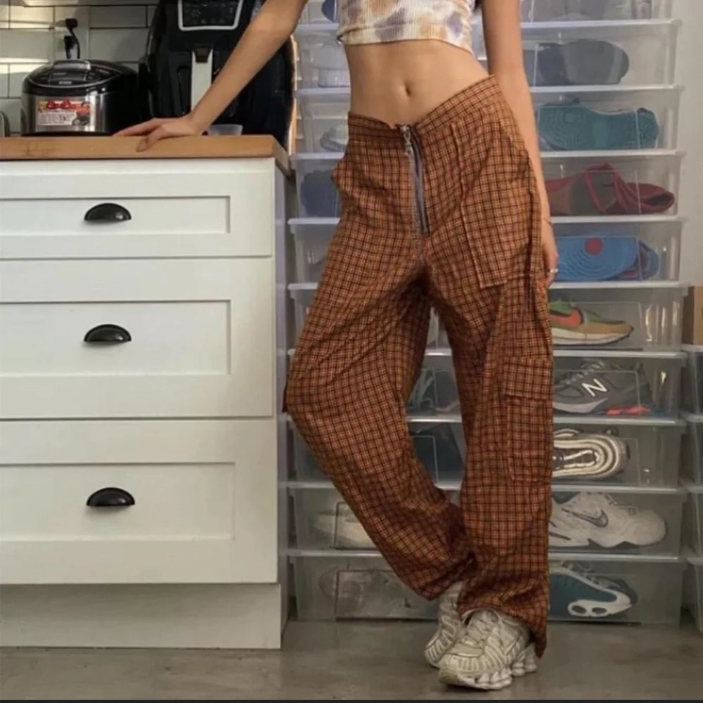 The Ragged Priest plaid print utility cargo pant - Picture 1 of 9